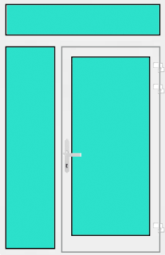 Aluminium Haustür mit Seitenteil links und Oberlicht Online Kaufen