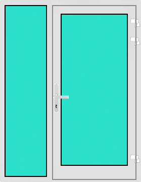 Aluminium Haustür mit Seitenteil links Online Kaufen, konfigurieren ab