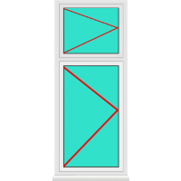 Aluminium Fenster Dreh mit Oberlicht Dreh