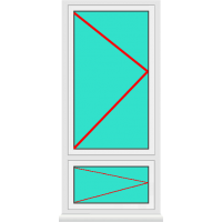 Aluminium Fenster Dreh mit Unterlicht Dreh
