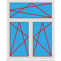 Kunststofffenster 2 Flügelig Dreh Kipp - Dreh Kipp mit Oberlicht Dreh Kipp