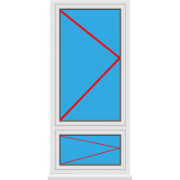 Kunststofffenster Dreh mit Unterlicht Dreh
