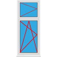 Kunststofffenster Dreh Kipp mit Oberlicht Dreh