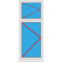 Kunststofffenster Dreh mit Oberlicht Dreh