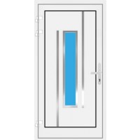 Kunststoff Haustür 1 Flügelig Edelstahl Modern München