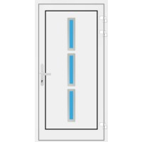 Kunststoff Haustür 1 Flügelig Edelstahl Modern Trier