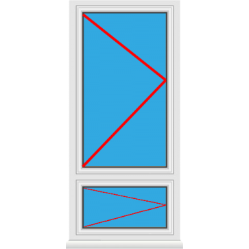 Kunststofffenster Dreh mit Unterlicht Dreh