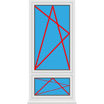 Kunststofffenster Dreh Kipp mit Unterlicht Dreh Kipp