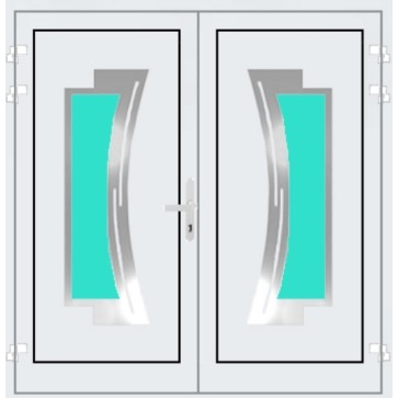 Aluminium Haustür 2 Flügelig Kiel