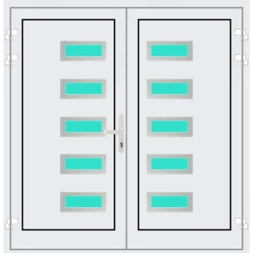 Aluminium Haustür 2 Flügelig Nürnberg