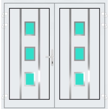 Aluminium Haustür 2 Flügelig Potsdam