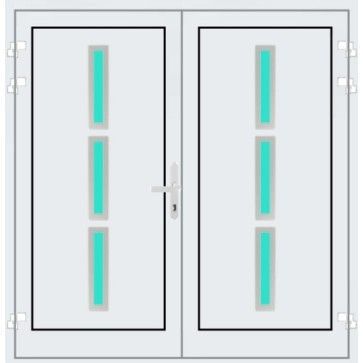 Aluminium Haustür 2 Flügelig Trier