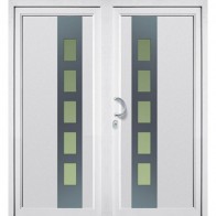 DV-209 2-flügelige Kunststoff Haustür