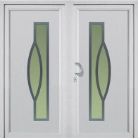 DV-230 2-flügelige Kunststoff Haustür