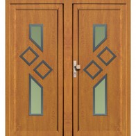 DV-276 2-flügelige Kunststoff Haustür