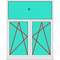 2 Flügeliges Aluminium Fenster mit Oberlicht Dreh Kipp jetzt ab 564 € Bestellen