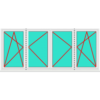 Aluminium Fenster 4 Flügelig Stulp Online Kaufen