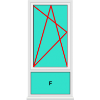 Aluminium Fenster Dreh Kipp mit Unterlicht Fest im Blendrahmen