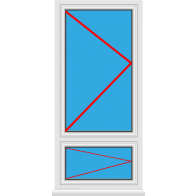 Kunststofffenster Dreh mit Unterlicht Dreh