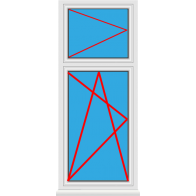 Kunststofffenster Dreh Kipp mit Oberlicht Dreh