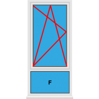 Kunststofffenster Dreh Kipp mit Unterlicht Fest im Blendrahmen