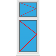 Kunststofffenster Dreh mit Oberlicht Dreh