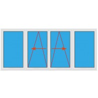 Kunststoff Parallel Schiebe Kipp Tür 2 Flügelig Fest im Flügel