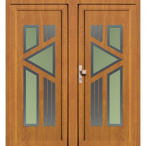 DV-284 2-flügelige Kunststoff Haustür