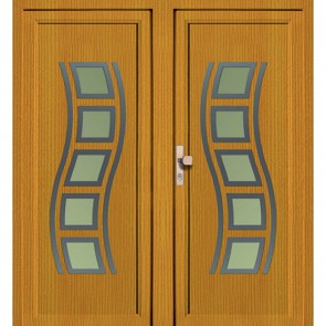 DV-293 2-flügelige Kunststoff Haustür