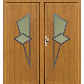 DV-442 2-flügelige Kunststoff Haustür