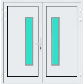 Aluminium Haustür 2 Flügelig Augsburg
