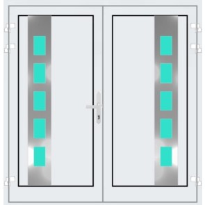 Aluminium Haustür 2 Flügelig Duesseldorf
