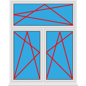 Kunststofffenster 2 Flügelig Dreh Kipp - Dreh Kipp mit Oberlicht Dreh Kipp