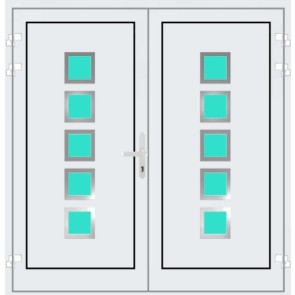Aluminium Haustür 2 Flügelig Hamburg