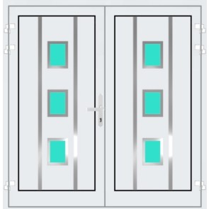 Aluminium Haustür 2 Flügelig Potsdam