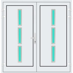 Aluminium Haustür 2 Flügelig Trier